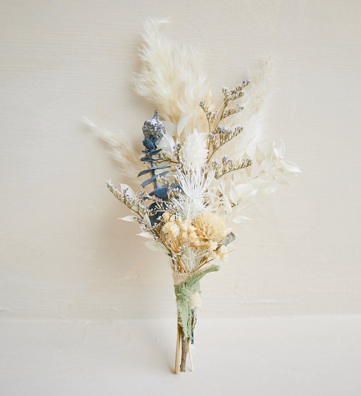 Ivory Dried Flower Boutonnière