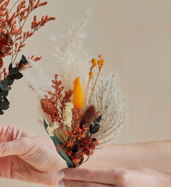 Terracotta Dried Flower Boutonnière