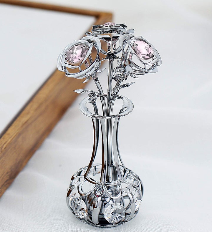 Chrome Bouquet & Vase