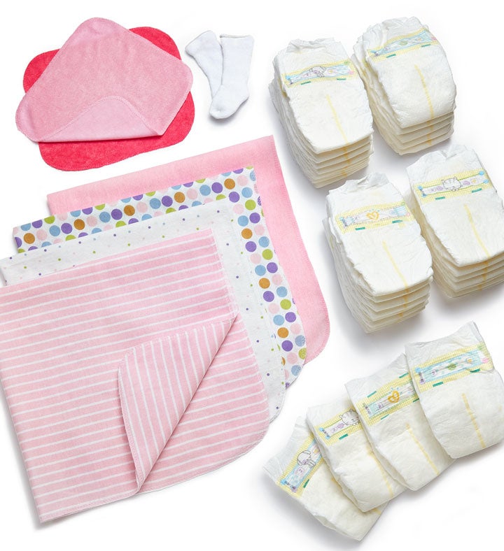 Baby Blossom® Diaper Cake   Pink, Blue, or Yellow
