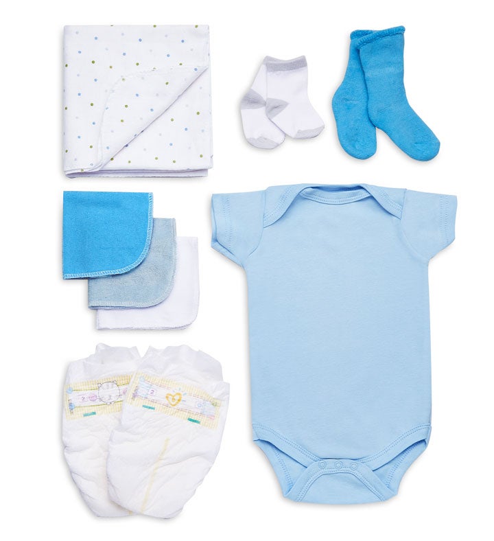 PURETÉ - Velour Bib Babgrow & Floral Three Piece Baby Layette Set - Pink main image 0