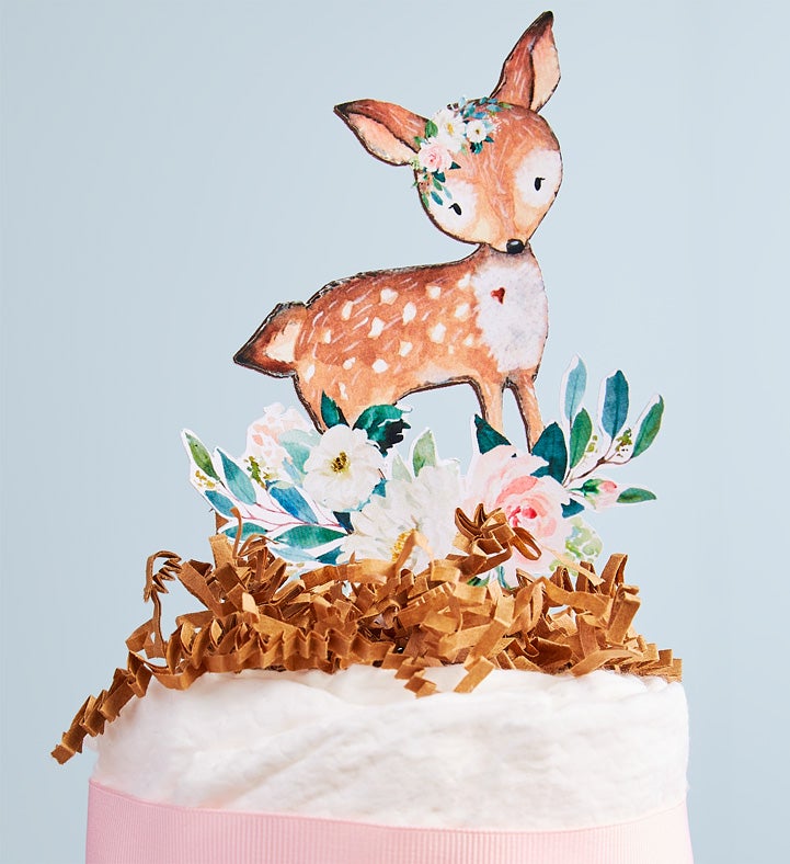 Woodland Celebration Baby Diaper Cake