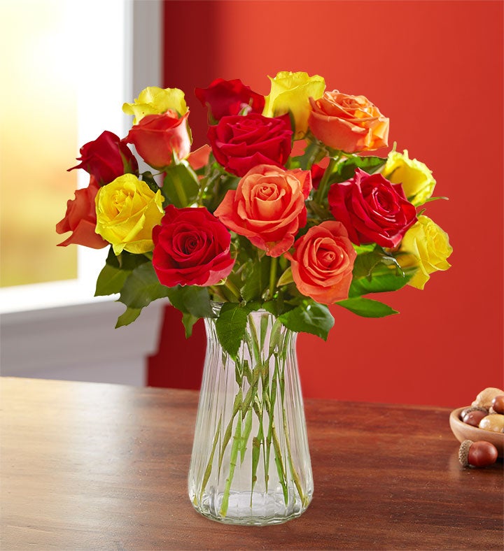 Assorted Fall Roses, 18 Stems