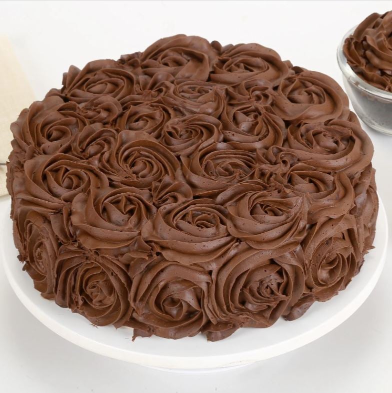 Chocolaty Rose Cake 1kg Eggless