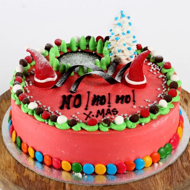 Decorated Xmas Chocolate Cake