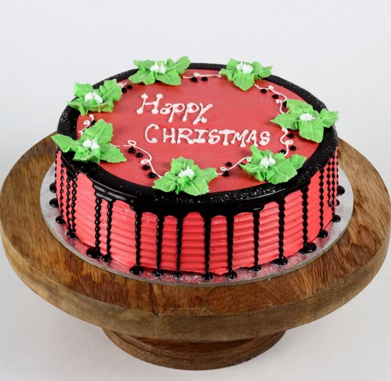 Mistletoe Christmas Chocolate Cake