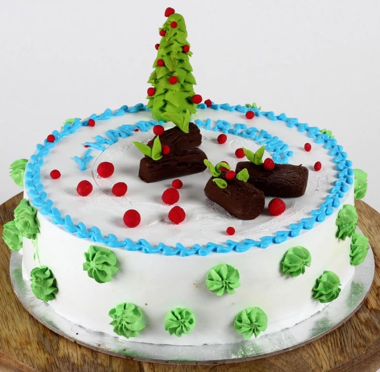 Christmas Tree Theme Chocolate Cake