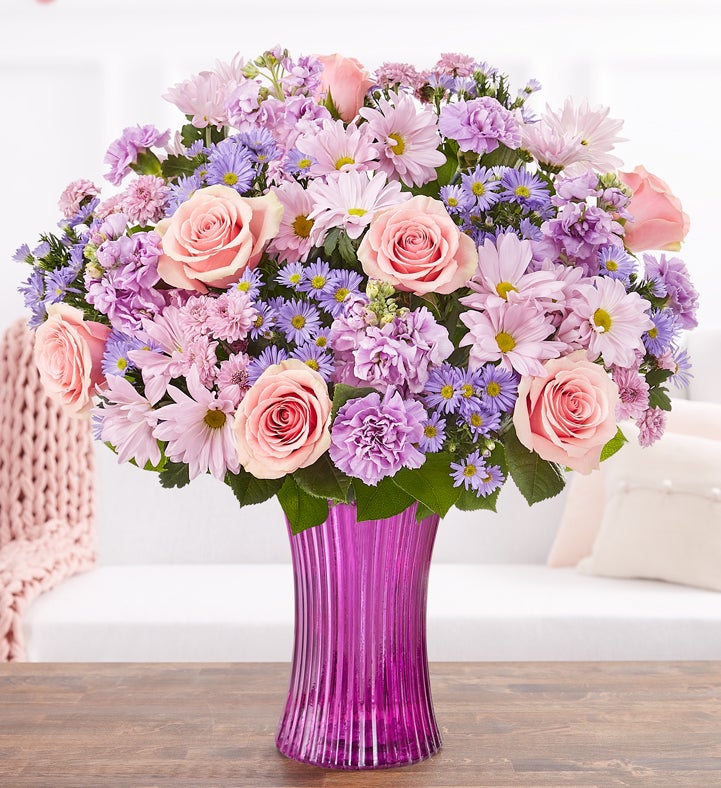 Rose Coaster • Purple Blooming Beautiful Flowers Gift Decor Desk Accessory 