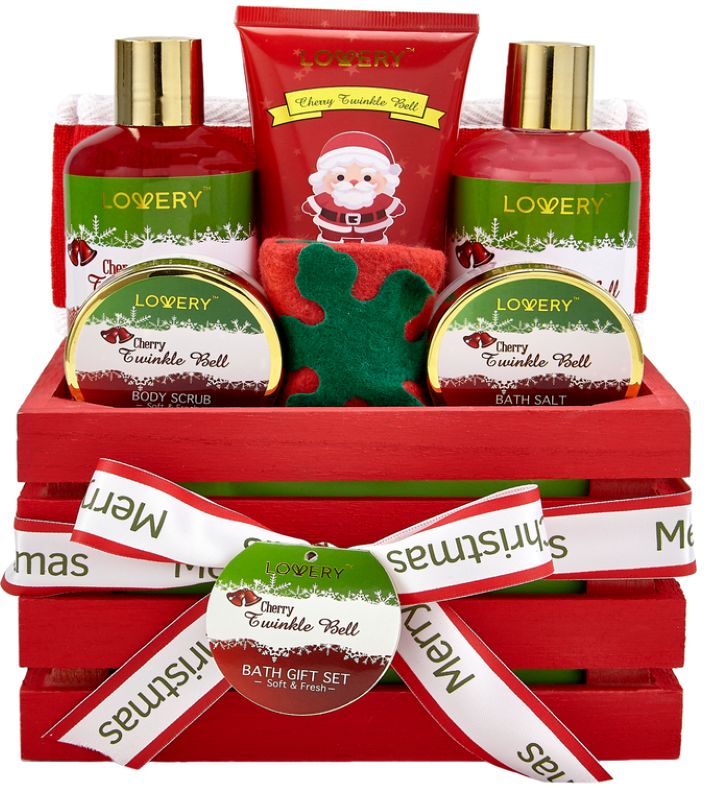 Cherry Twinkle Bath & Body Christmas Gift Basket