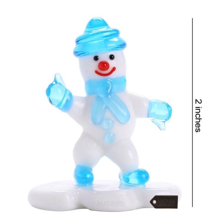 Murano Christmas Decorative Snowman Figurine