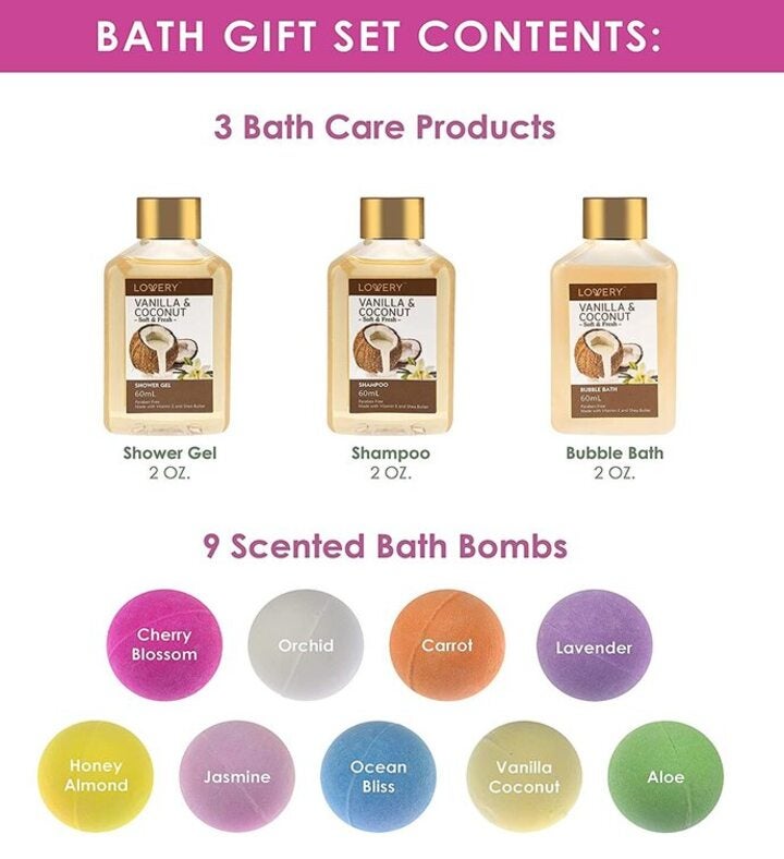 Bath Bombs Gift Set - 9 Scented Bath Bombs
