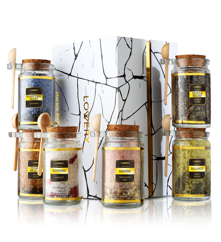 Bath Salts Gift Set   6 Pc Gift Box