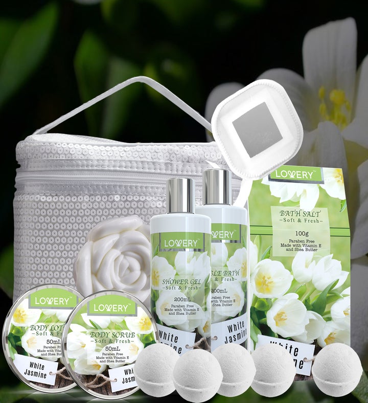 White Jasmine Spa Bath And Body Gift Basket