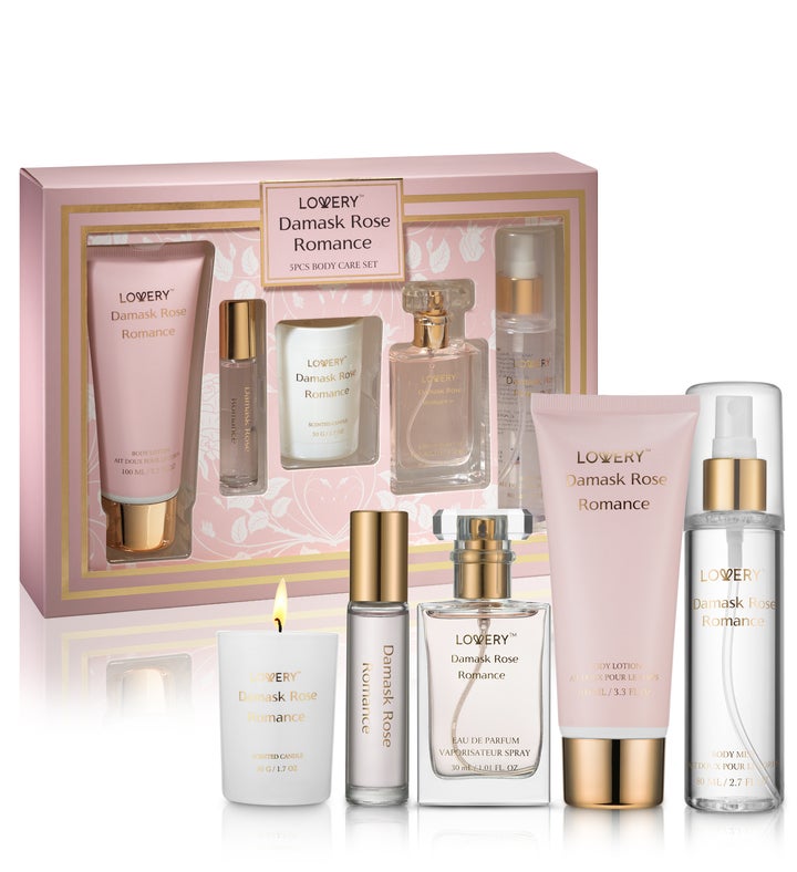 6-pc. Damask Rose Romance Spa Gift Set | 1800Flowers.com