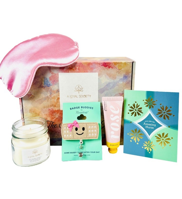 Nurse Appreciation Thank You Box, Pink Badge