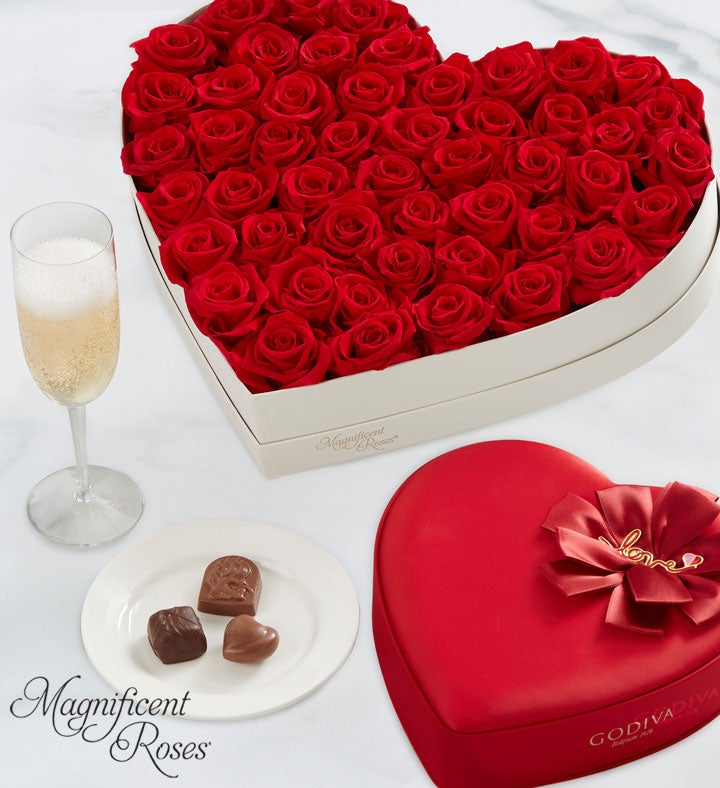 Magnificent Roses® Premier Preserved Luxury Heart