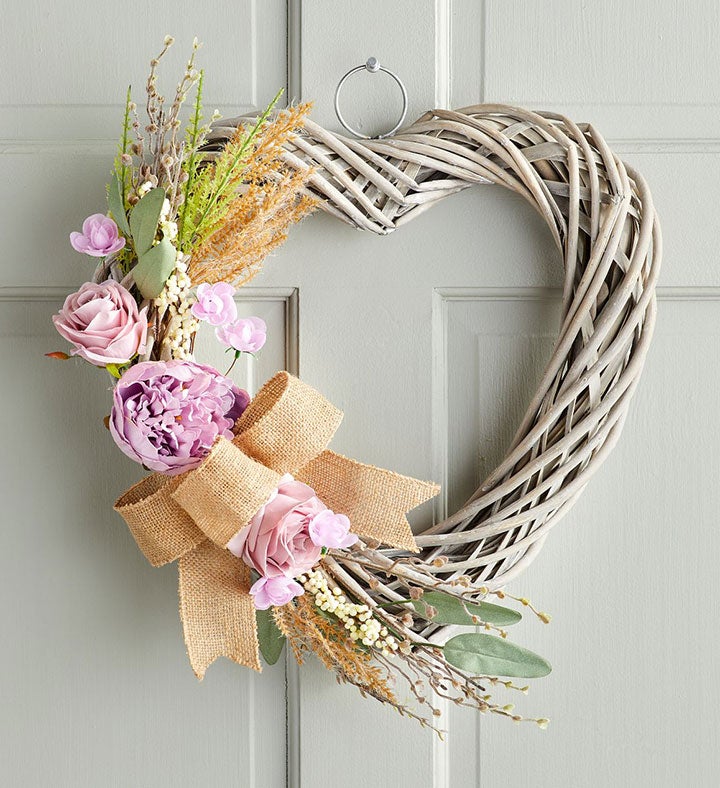 Faux Half Heart Wreath