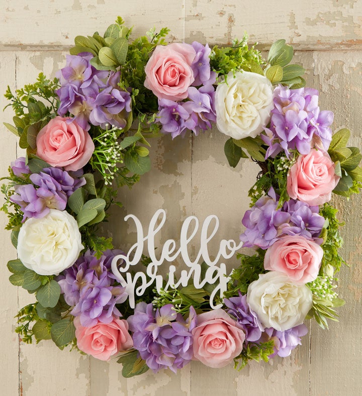 Hello Spring Garden Wreath  24”
