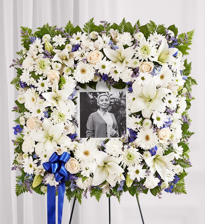 Sentimental Solace Wreath™ - Blue & White