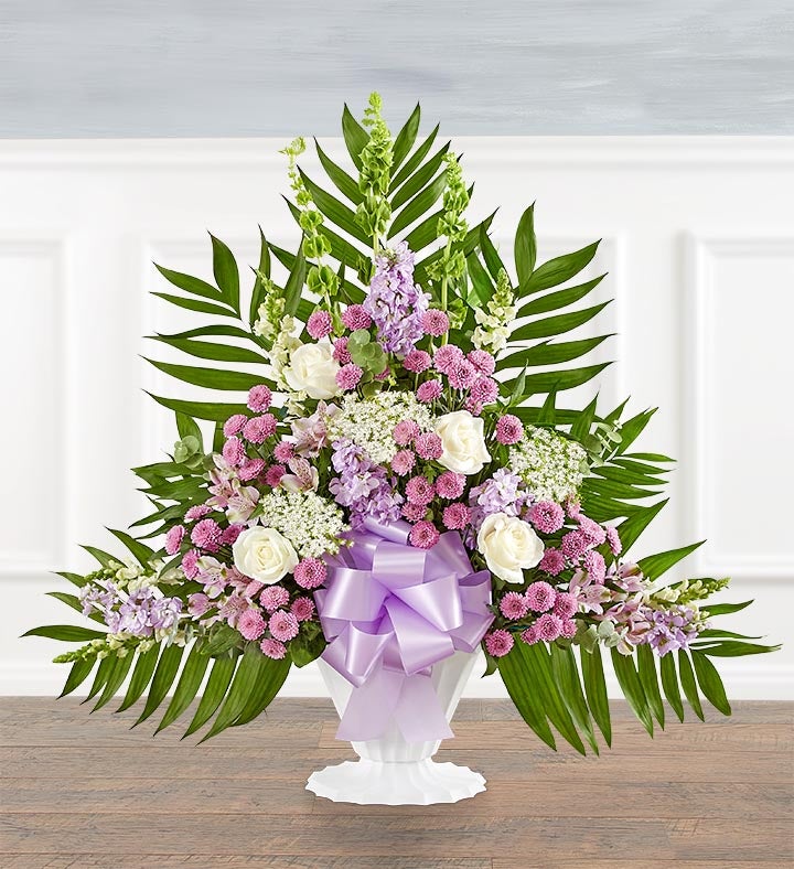 Tranquility Floor Basket™ - Lavender & White