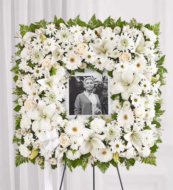 Sentimental Solace Wreath™   All White