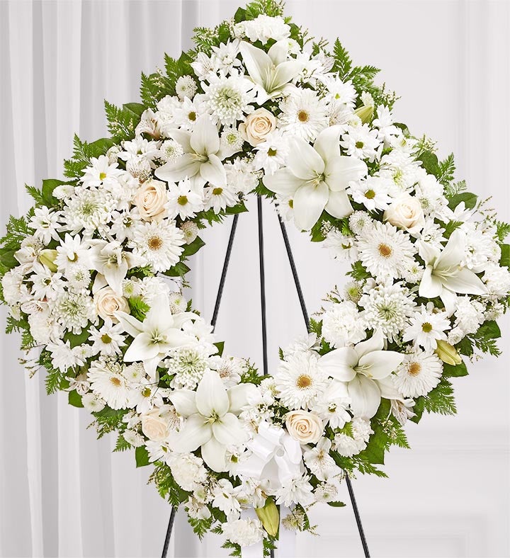 Sentimental Solace Wreath™   All White
