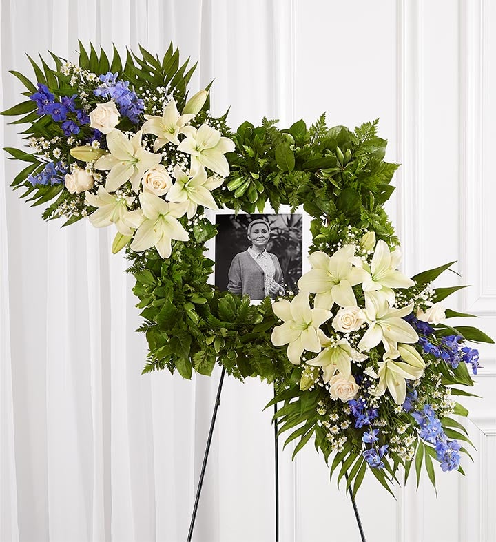 Cherished Remembrance™ Wreath - Blue & White