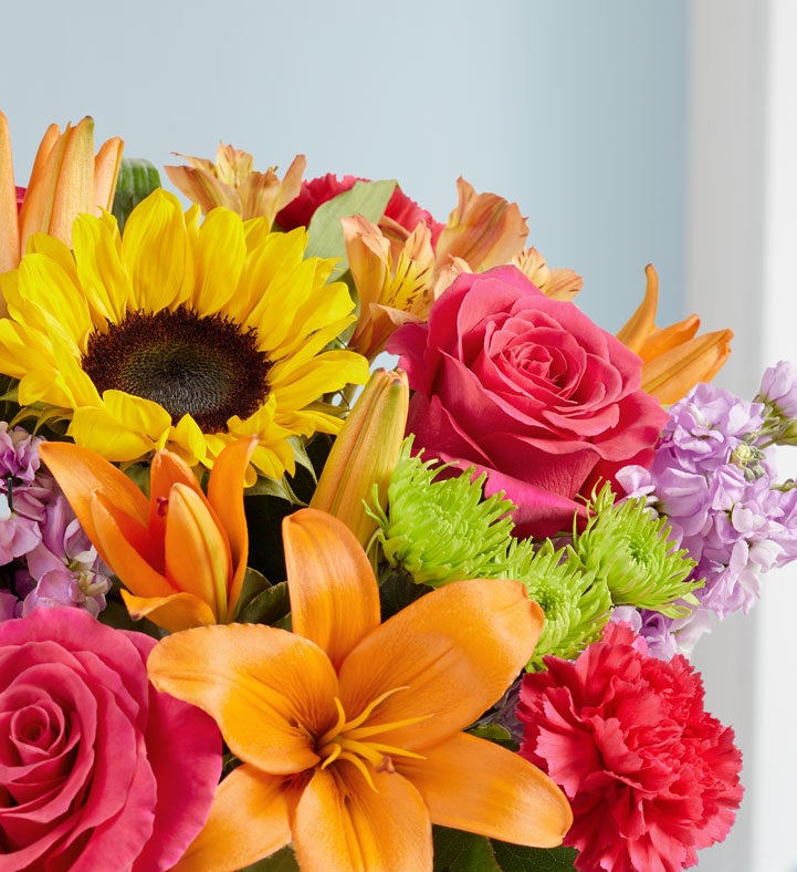Floral Embrace™ with Happy Birthday Banner