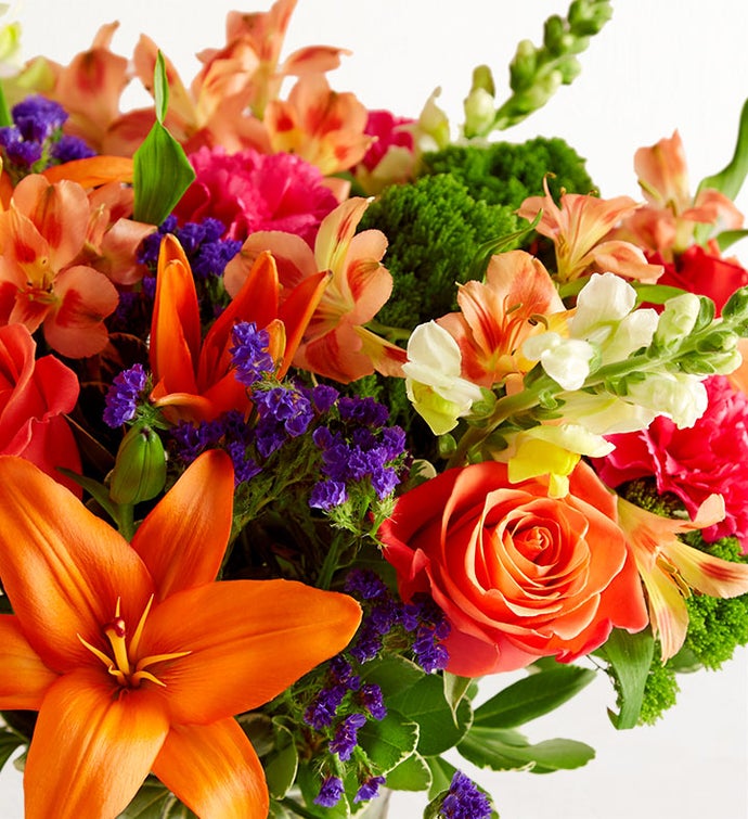 Vibrant Floral Medley™ with Happy Birthday LED Pick