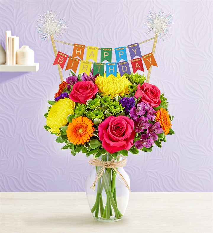 Fields of Europe® Celebration with Happy Birthday Banner