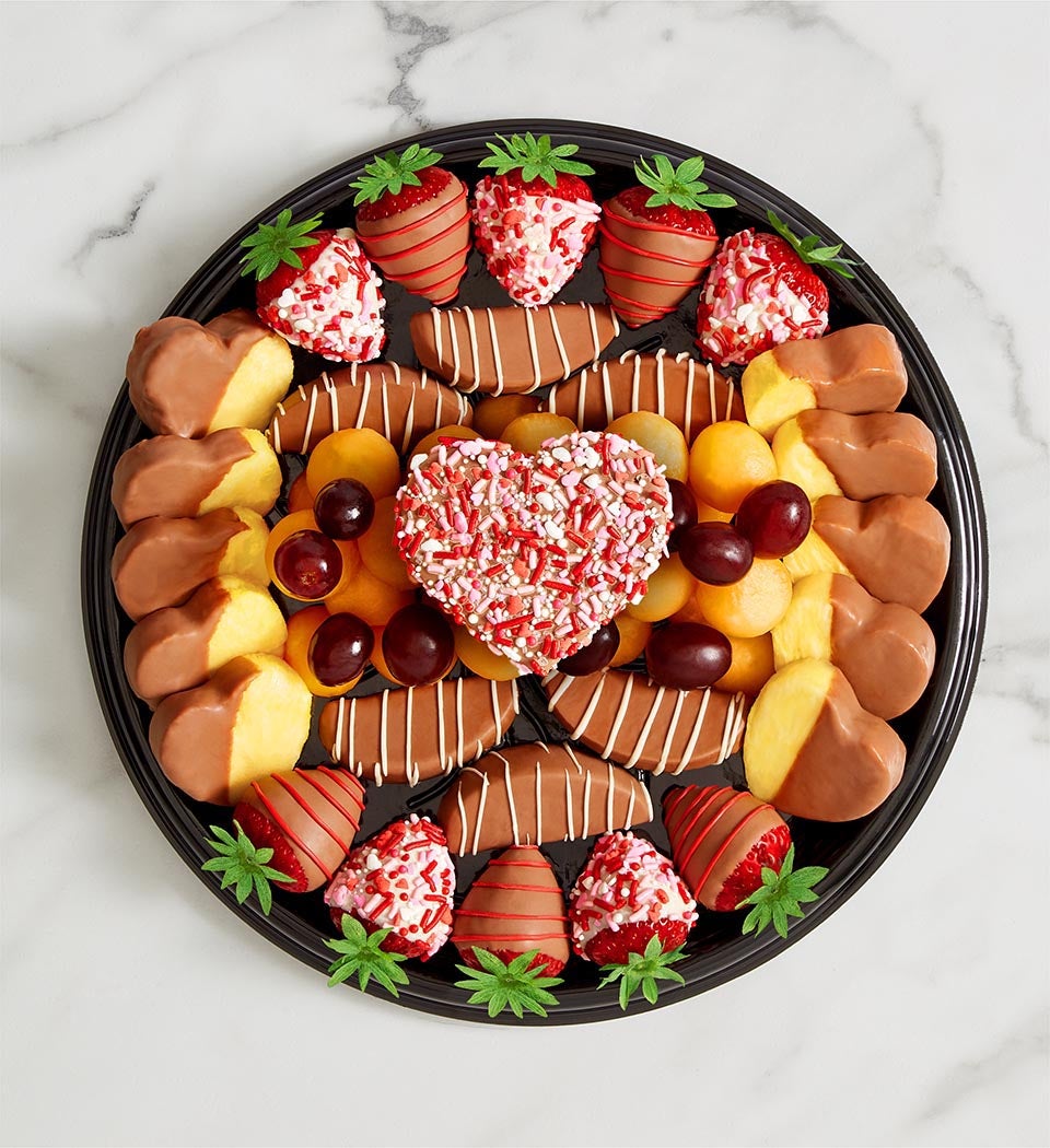 Perfectly Plated™ All Hearts Dipped Fruit Platter