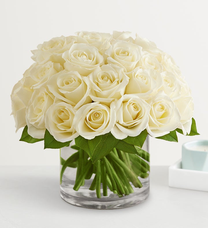 Contemporary White Roses