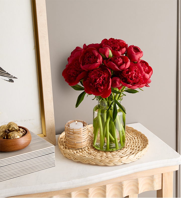 Red Charm Peony Bouquet