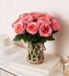 One Dozen Pink Garden Roses