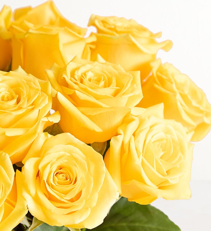 Yellow Roses with Con-grad-ulations Vase