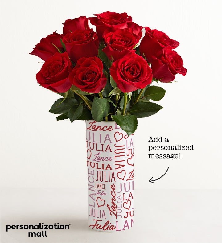 Better Together Bouquet with Personalized Vase