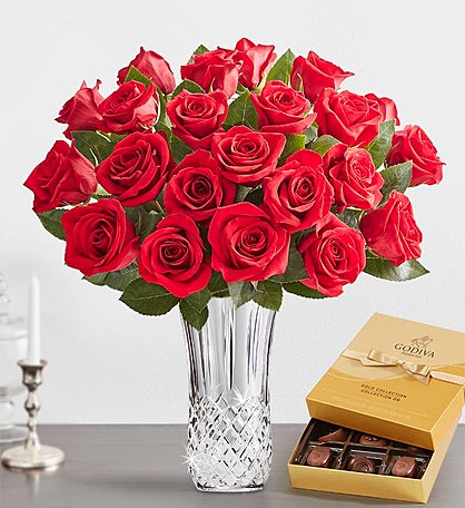 Red Roses in Luxury Posh™ Vase