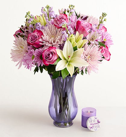 Disney Minnie Mouse Vase with Cherished Blooms Bouquet