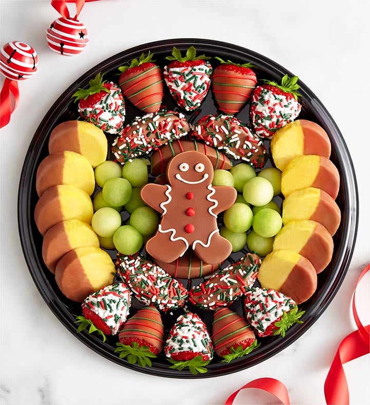 Perfectly Plated™ Holiday Dipped Fruit Platter with Fields of Europe® for Christmas