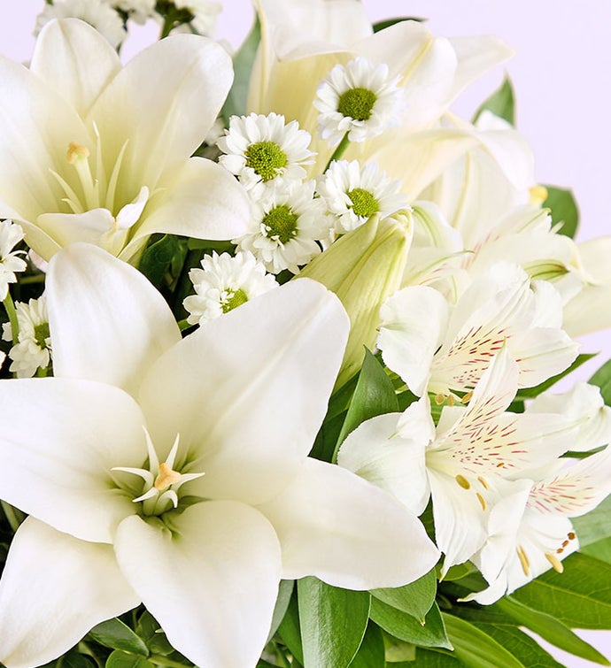 Disney Mickey Mouse Vase with White Lily Bouquet