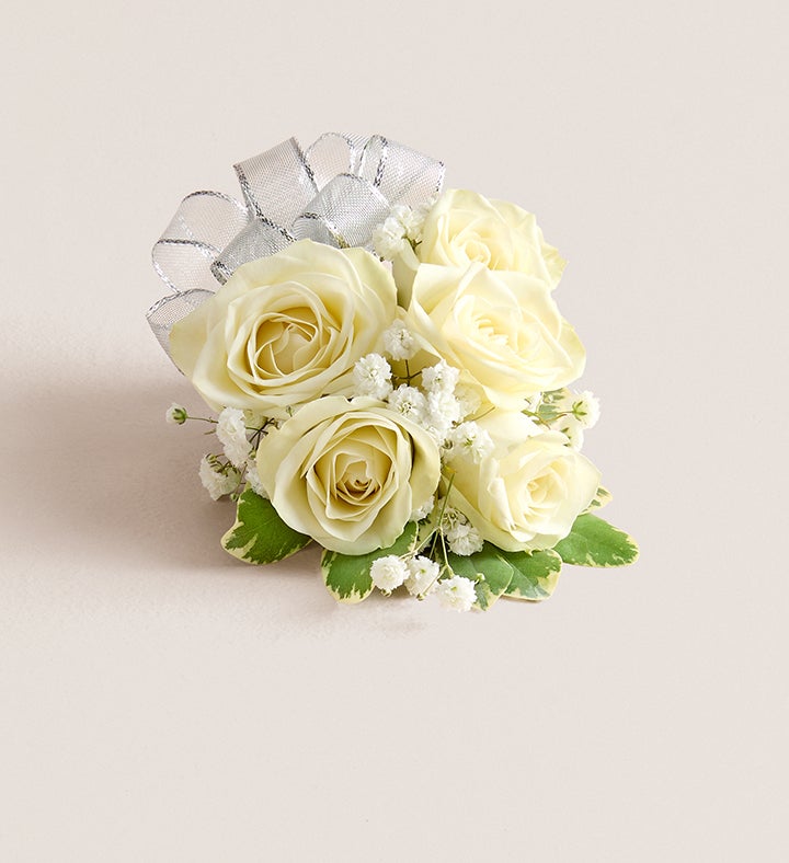 White Spray Rose Corsage