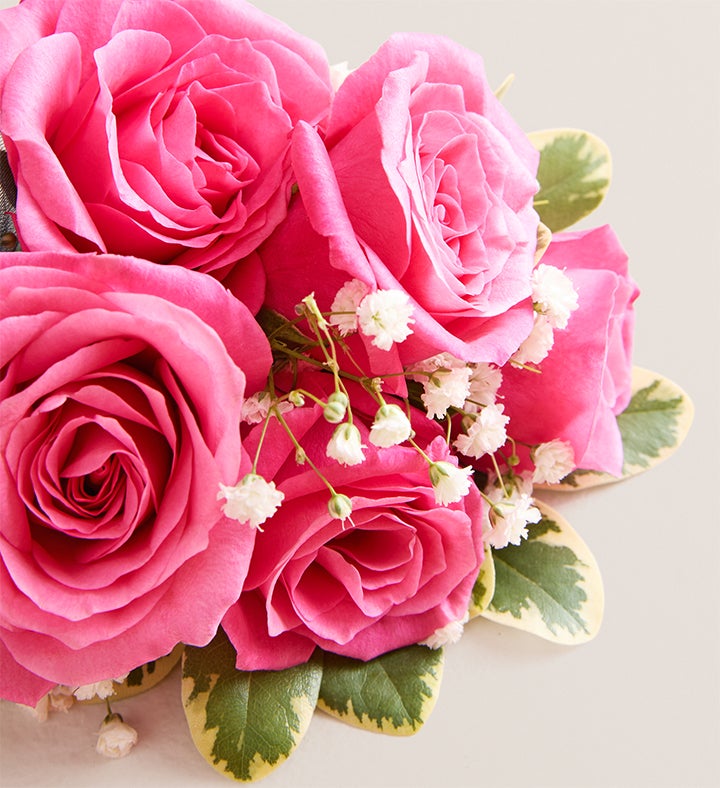 Hot Pink Spray Rose Corsage & Boutonniere