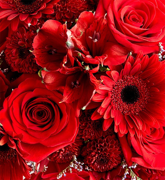 Prom Bouquet and Boutonniere - Red and Burgundy