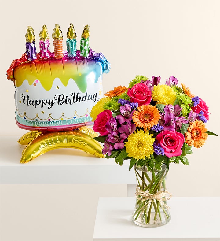 Fields of Europe® Celebration with Birthday Cake Balloon