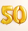 Floral Embrace™ with Number 50 Balloons