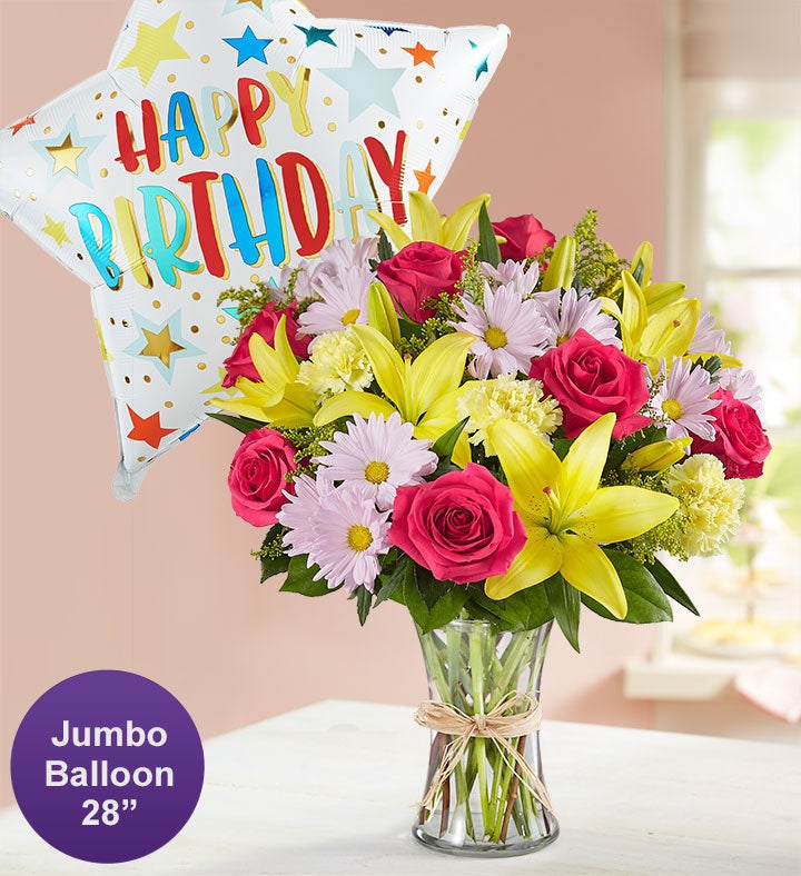Fields Of Europe® for Spring with Jumbo Birthday Balloon