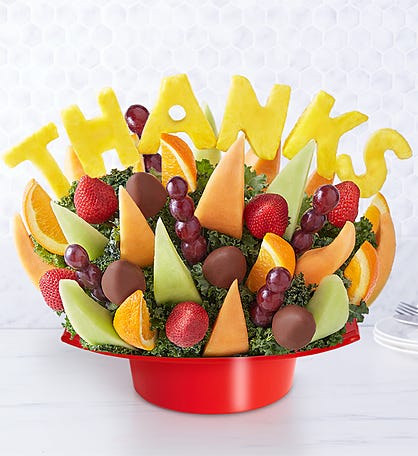 Edible Arrangements® fruit baskets - More Parties, Please Platter made with  M&M'S® MINIS