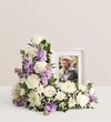 Cremation Wreath- Lavender and White