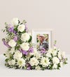 Cremation Wreath- Lavender and White