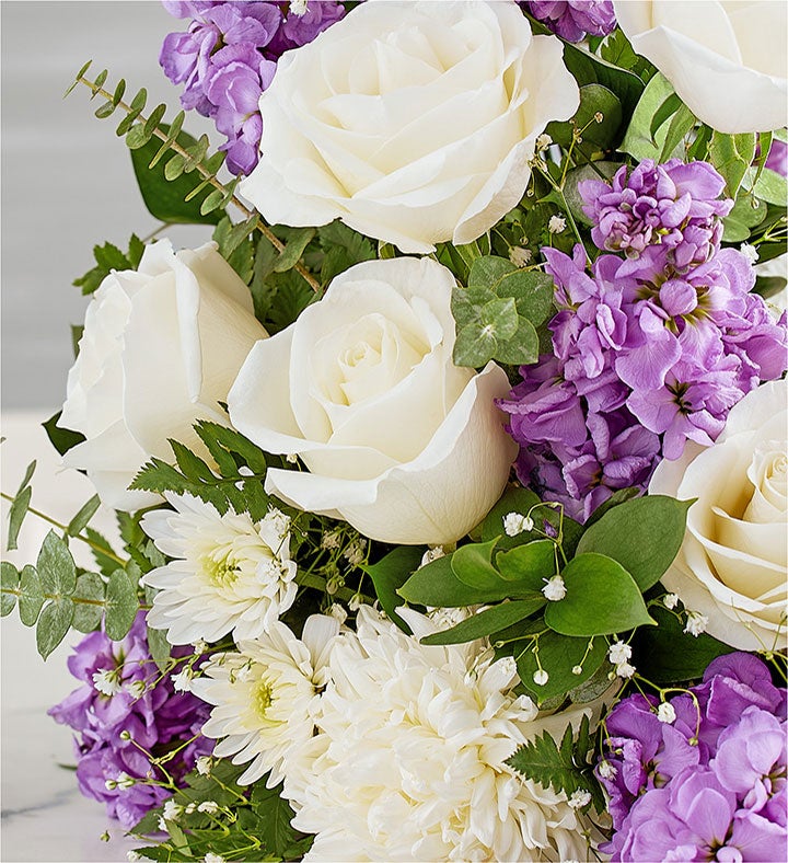 Cremation Wreath- Lavender and White